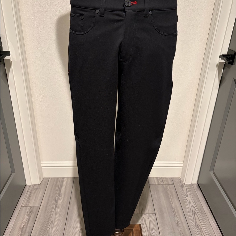 Au Noir Men's Black Slim Fit Stretch Dress Pants 29W
